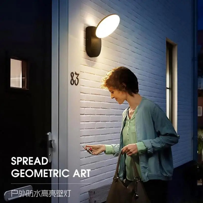 Modern waterproof outdoor LED wall light