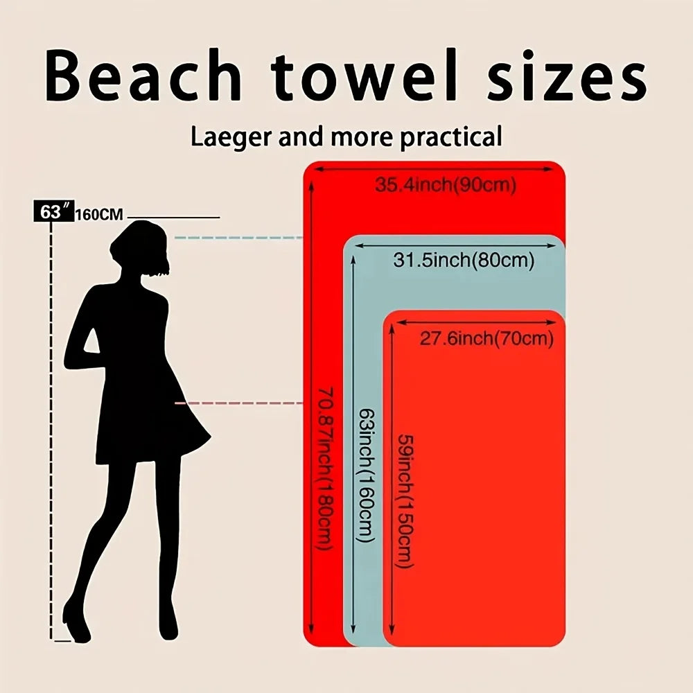 Vintage floral quick dry microfibre beach towel - vue 4 sur 6