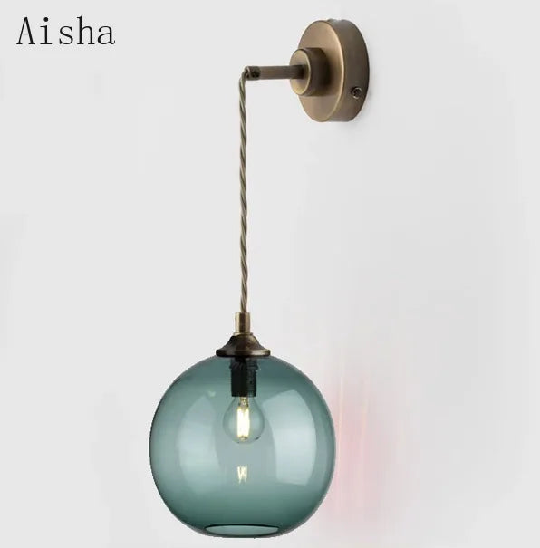 Nordic style glass wall light for interior decoration - vue 3 sur 13