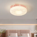 Cheese-shaped ceiling light for baby girl's nursery