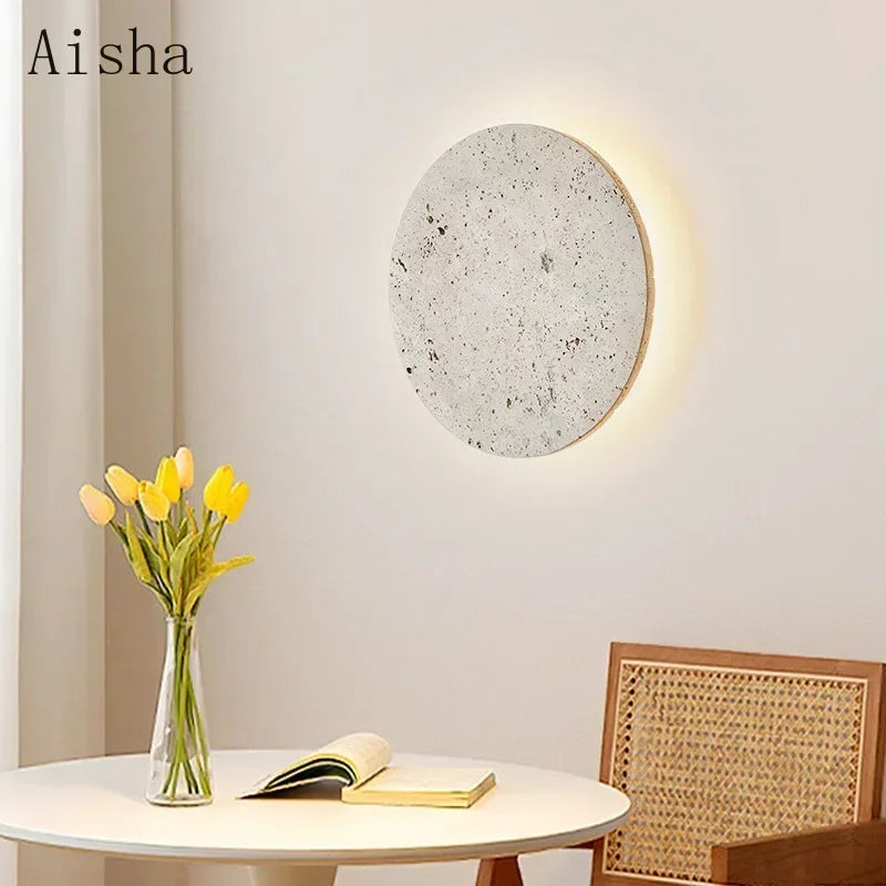 Retro stone wall light for a Nordic ambience - vue 3 sur 7