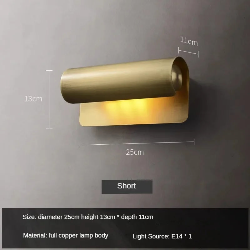 Modern copper wall light with minimalist and creative design - vue 8 sur 8