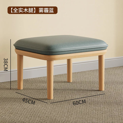 Nordic modern velvet stool unique and space-saving pouf - vue 9 sur 24