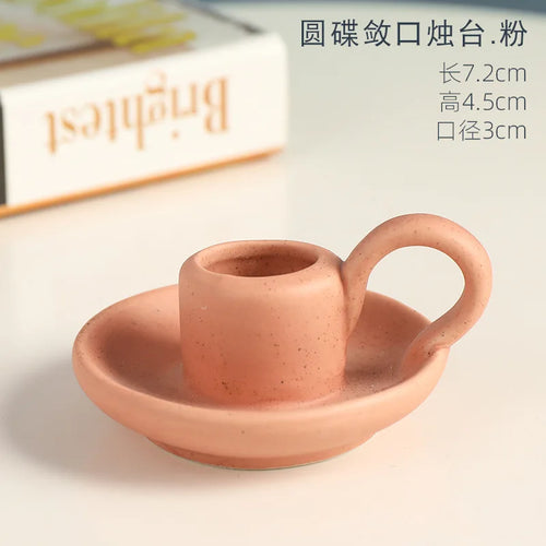 Nordic ceramic candle holder for elegant home décor - vue 19 sur 18