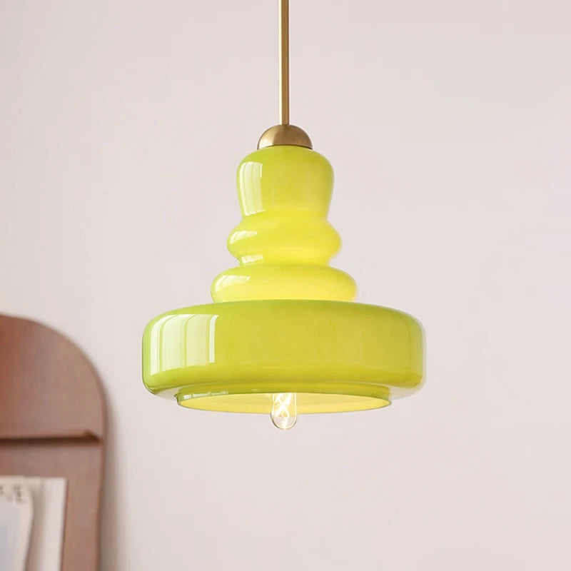 Nordic retro Bauhaus glass gourd pendant light