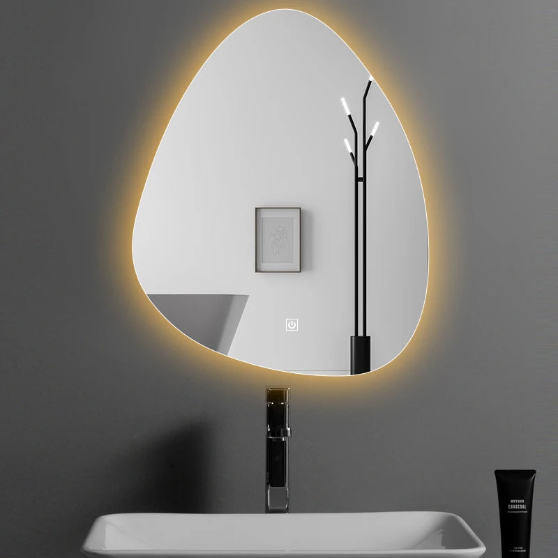 miroir intelligent multifonction avec haut-parleur bluetooth et led réglable - vue 3 sur 13