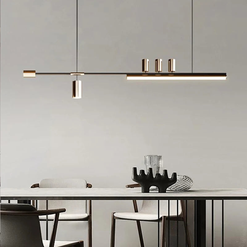 Modern suspended LED chandelier for interior decoration - vue 3 sur 10