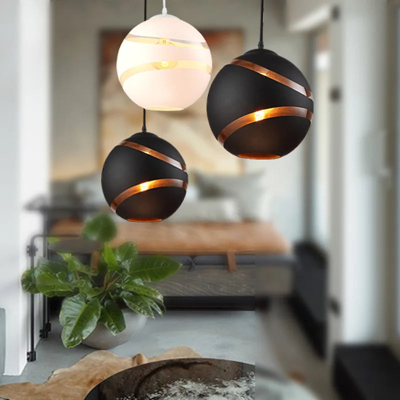 Modern nordic glass pendant light for loft and bar decor - vue 4 sur 8