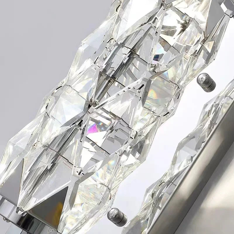 Modern crystal glass LED wall light with 3 dimmable levels - vue 5 sur 8
