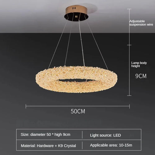 Elegant k9 crystal chandelier for modern lighting - vue 9 sur 13