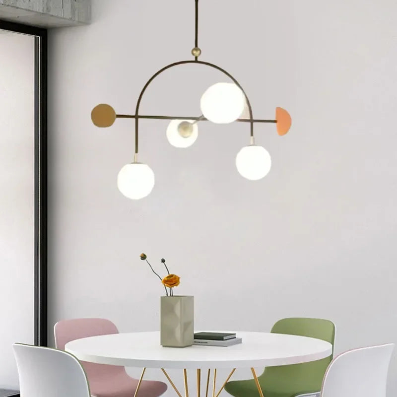 Designer glass pendant light for interior decor