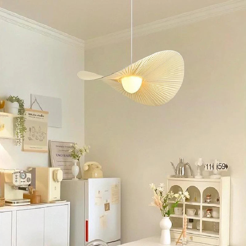 Minimalist modern fabric chandelier for an elegant interior