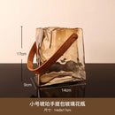 handbag style glass vase for hydroponic home decor