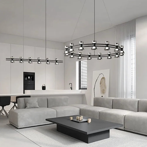 Round glass and copper ceiling light - vue 5 sur 22