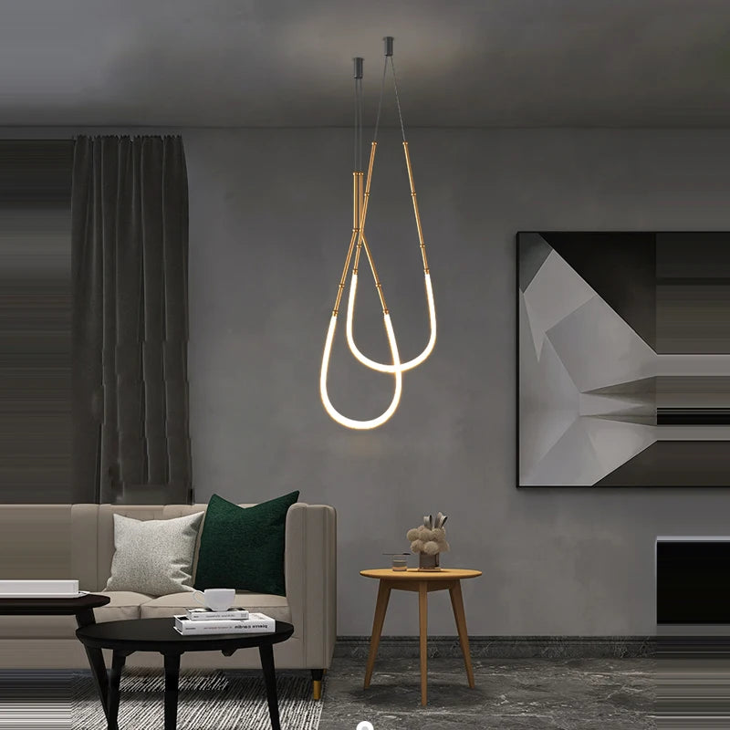 Art deco LED pendant chandelier