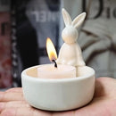 decorative ceramic bunny candle holder for Easter
