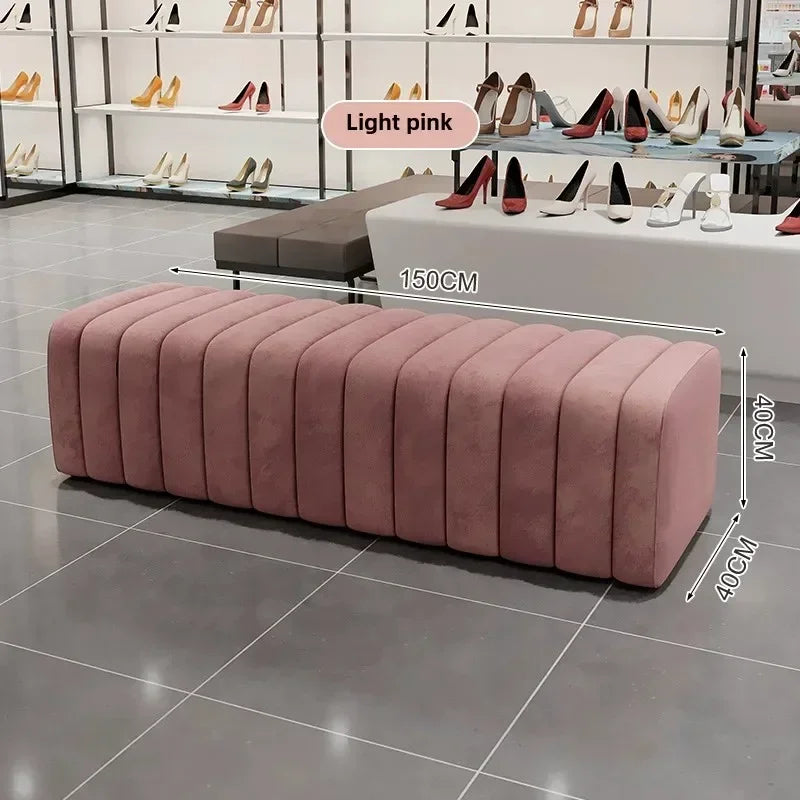 modern design shoe bench with soft and comfortable footrest - vue 14 sur 26