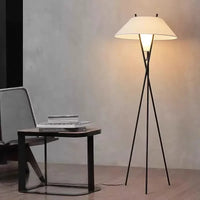 Modern LED floor lamp with foot switch for home decor