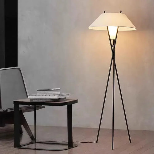 Modern LED floor lamp with foot switch for home decor