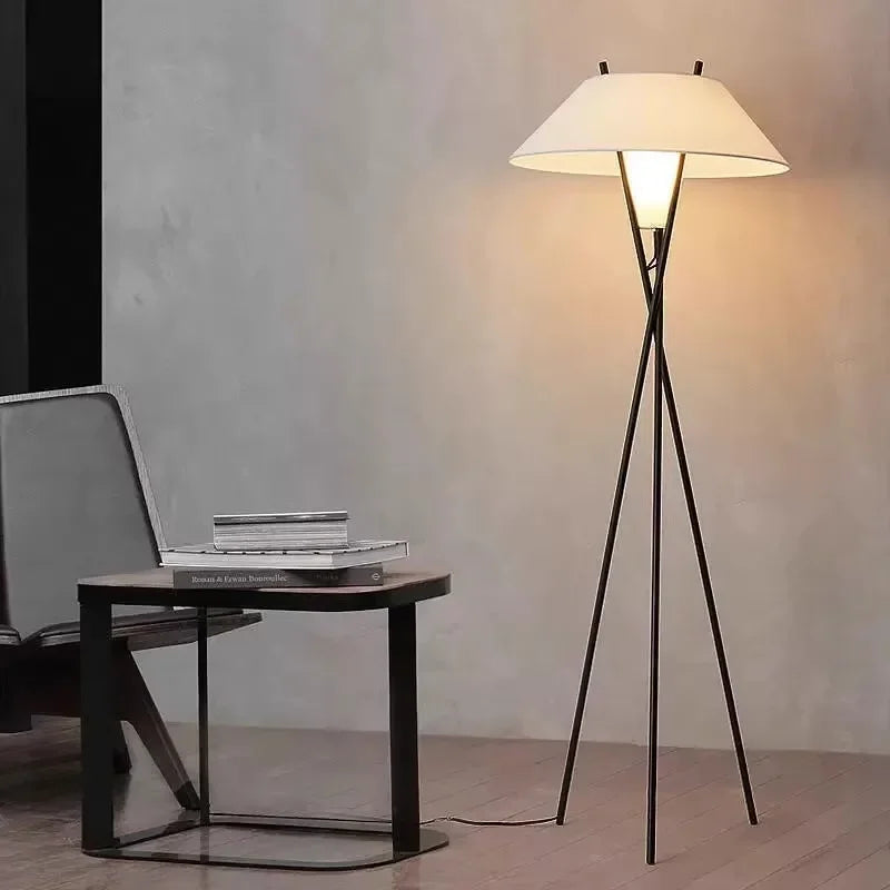 Modern LED floor lamp with foot switch for home decor