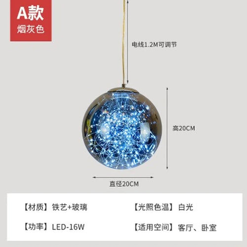 Nordic glass star chandelier for modern decor - vue 19 sur 24
