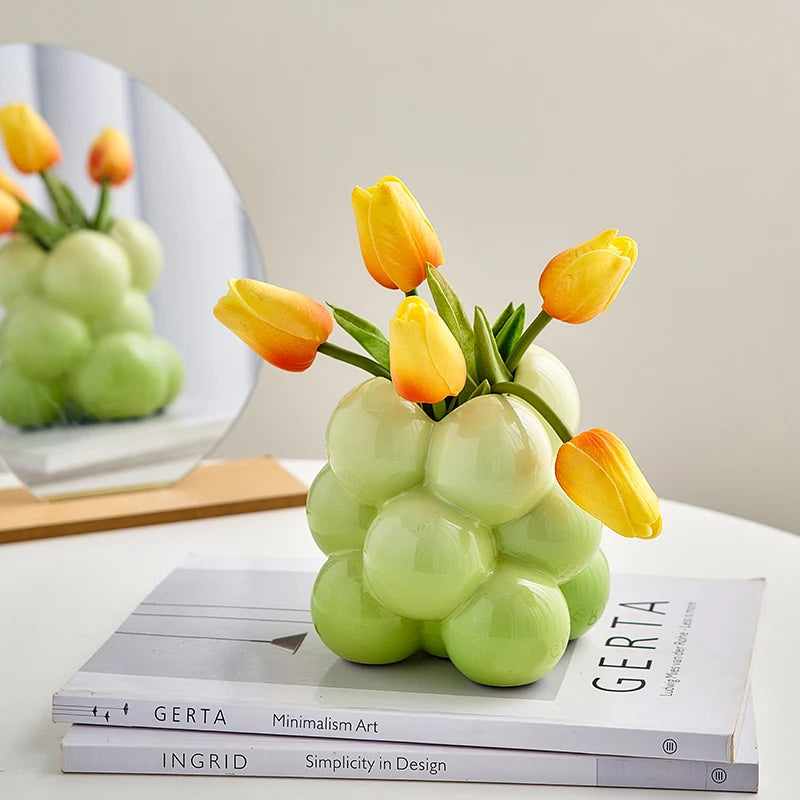 modern ceramic vase for elegant floral decoration