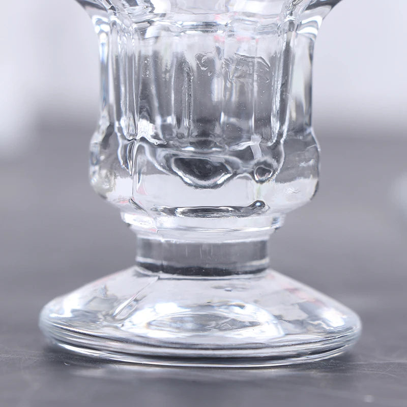 Crystal glass candle holder for weddings and home decor - vue 5 sur 9