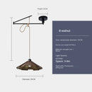 Modern creative LED chandelier with artistic retractable wooden arm