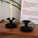 Vintage tea cup style iron candle holder