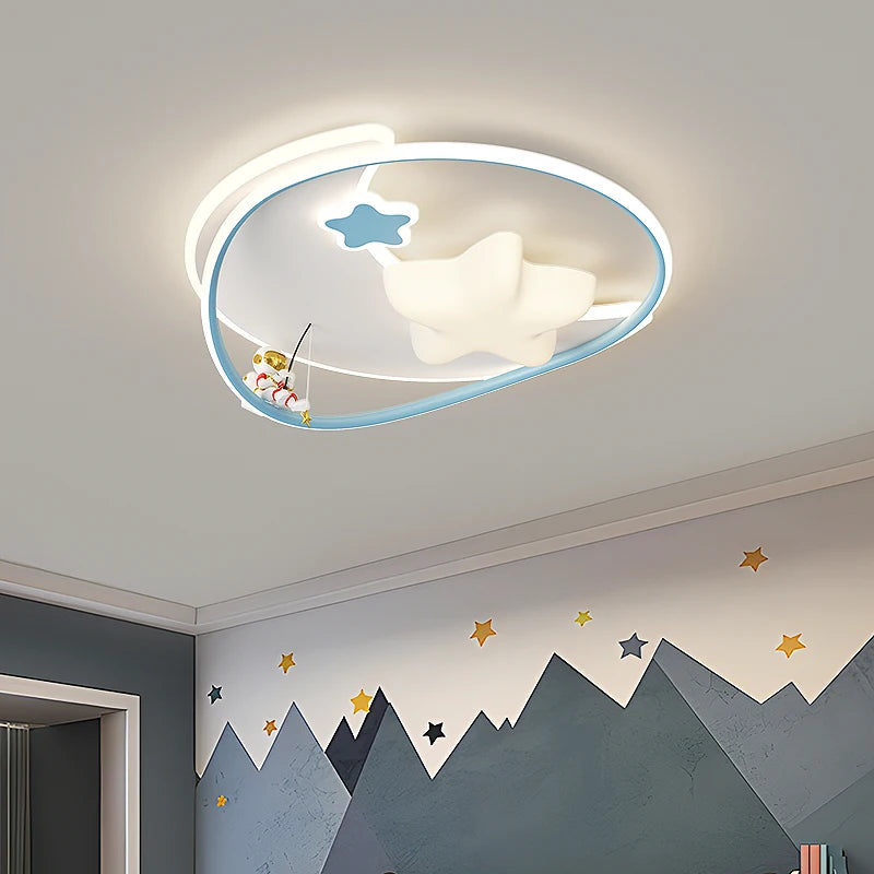 modern creative star eye protection children's bedroom lamp