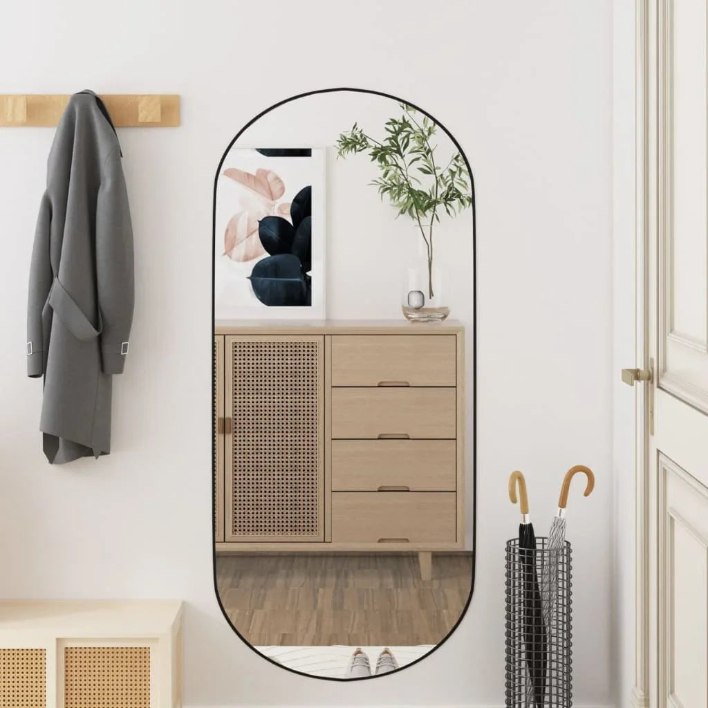 oval glass wall mirror for elegant interior decoration - vue 7 sur 7