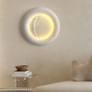 Led moon wall light 3 brightness levels art deco resin