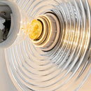 Nordic round glass LED wall light with water ripple effect