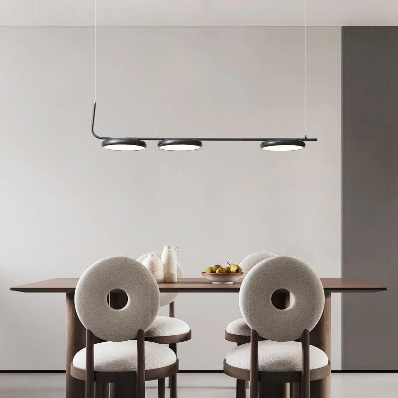 Modern adjustable height pendant chandelier - vue 3 sur 10
