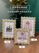 Gold metal photo frames nordic style for home decoration