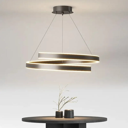 Modern LED spiral chandelier for interior decoration