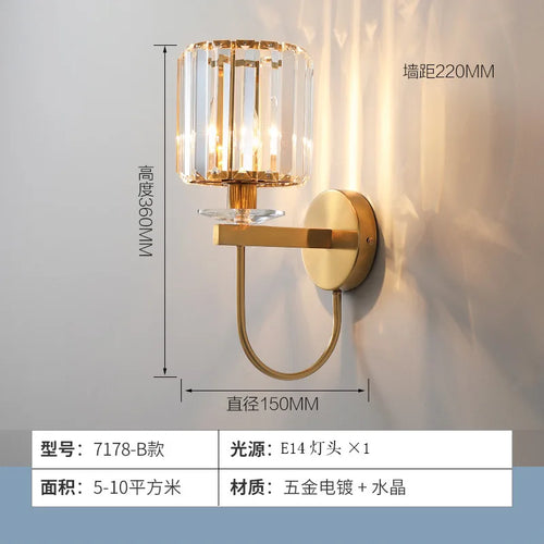 applique murale en cristal design pour intérieur élégant - vue 7 sur 8