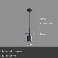 Black brass pendant light with adjustable cord for indoor use