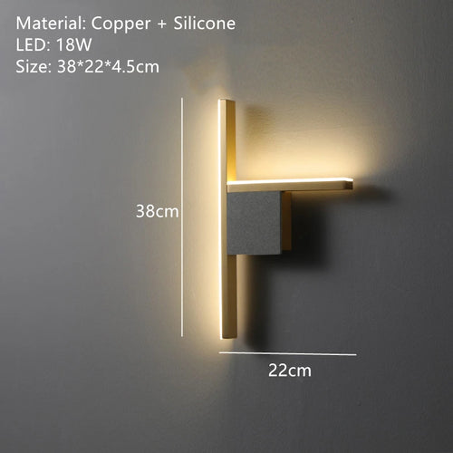 applique murale led moderne en laiton montage en surface - vue 11 sur 14