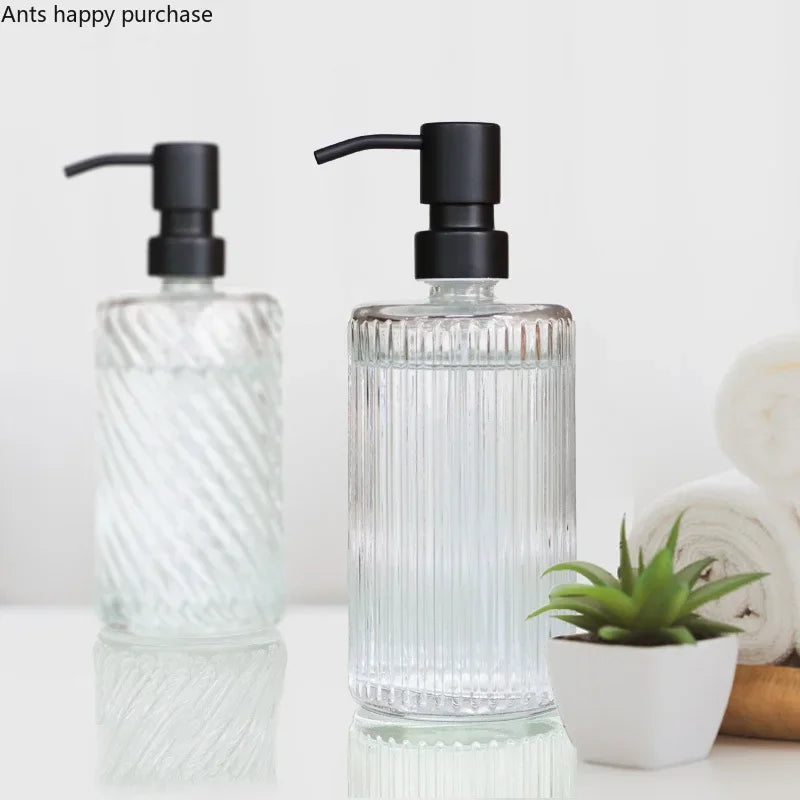 glass bottle for disinfectant lotion and soap dispenser - vue 3 sur 15