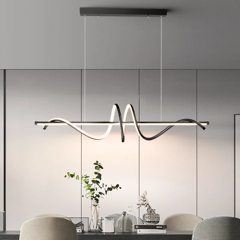 Elegant minimalist modern LED pendant light