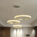 Modern chrome and crystal chandelier for interior decoration