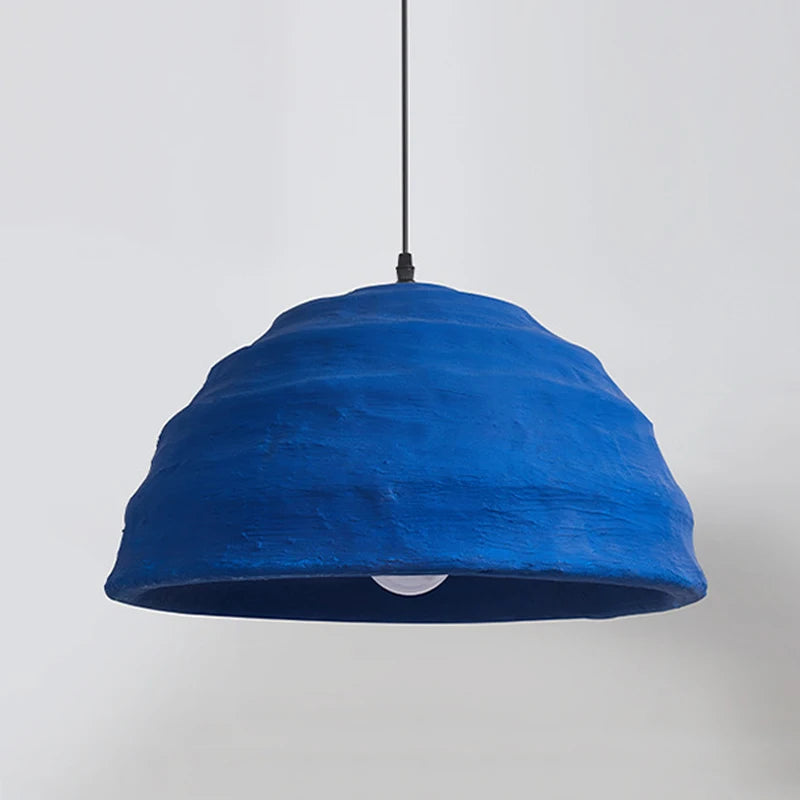 Klein blue bowl pendant lamp 49 cm dining table children's room bedside wabi sabi lighting
