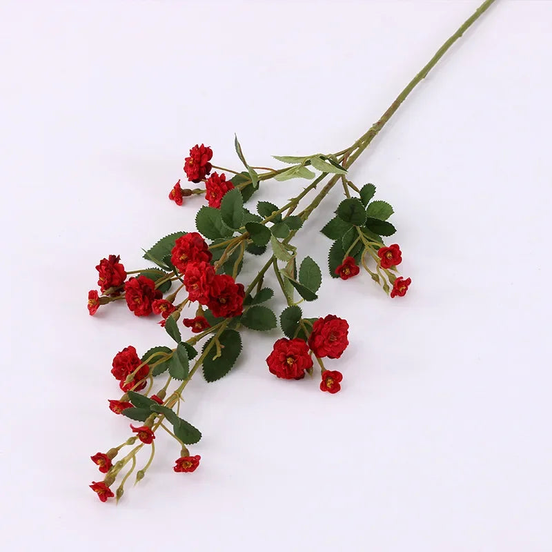 Set of 5 artificial silk roses for floral decoration - vue 11 sur 13