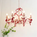 Cute children's chandelier in pastoral style with bow
