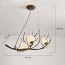 Retro decorative LED tree branch pendant chandelier