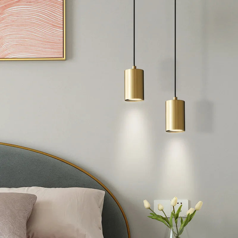 Modern cylindrical LED pendant light