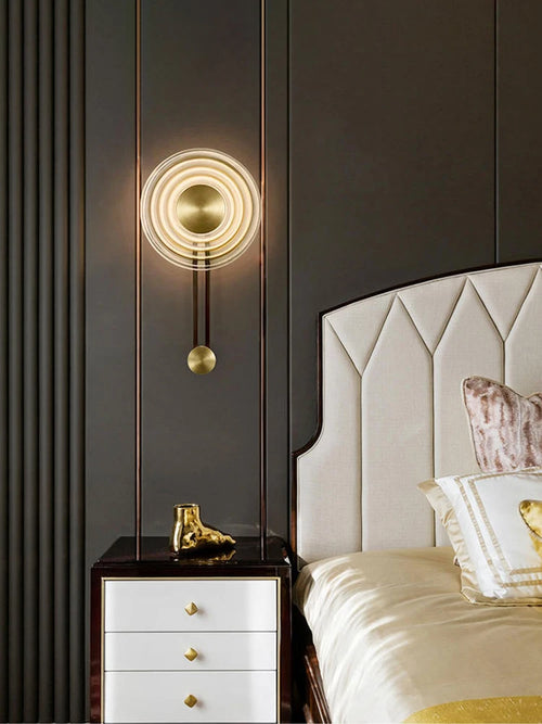 Minimalist designer glass wall light for interiors - vue 3 sur 8