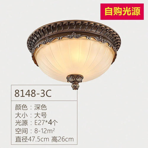 Retro industrial resin ceiling light for indoor lighting