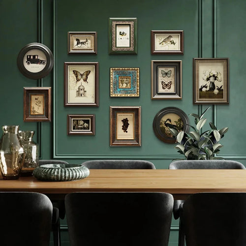 Creative retro European wooden wall photo frame - vue 2 sur 7